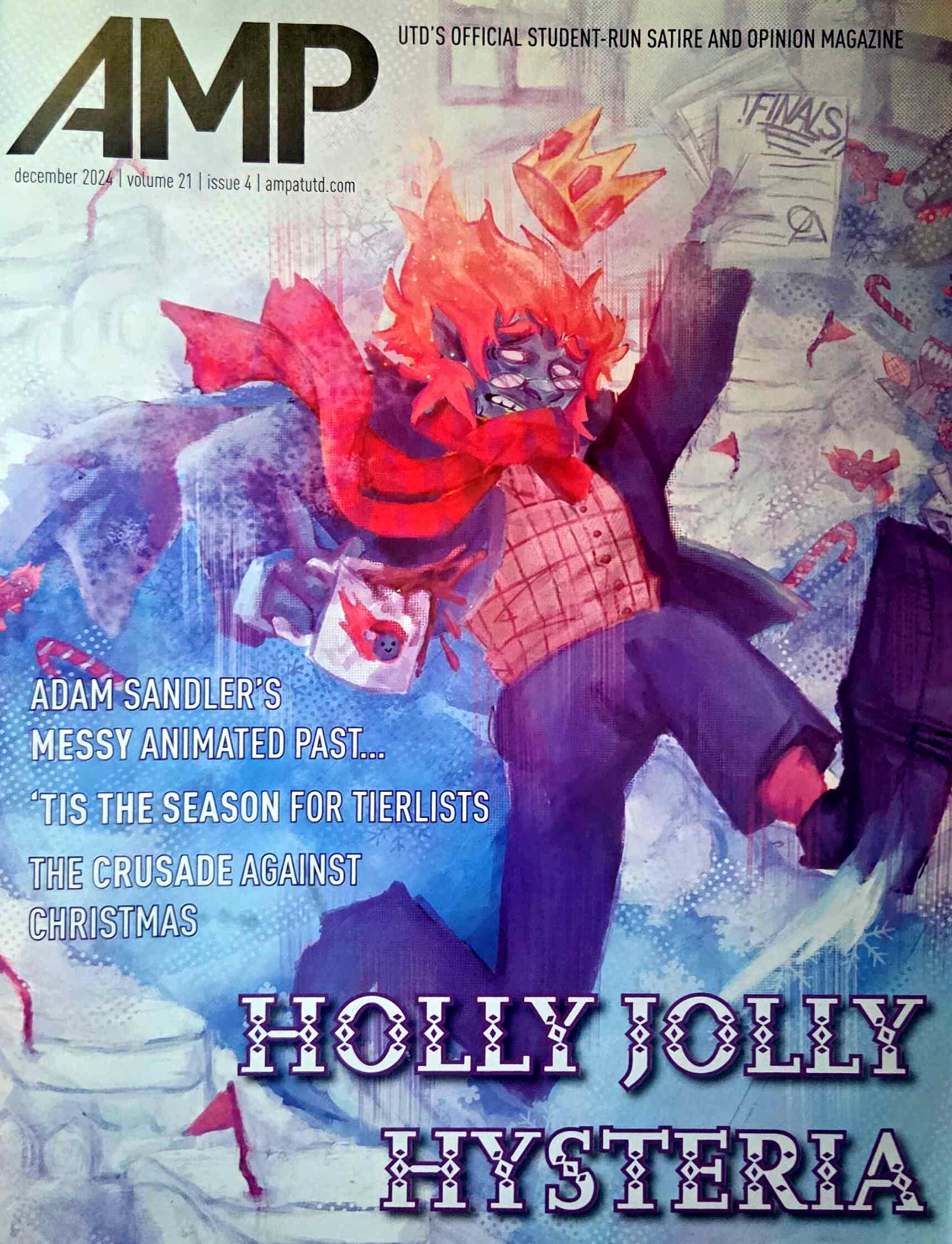 AMP Dec 2024 Issue Cover, Holly Jolly Hysteria